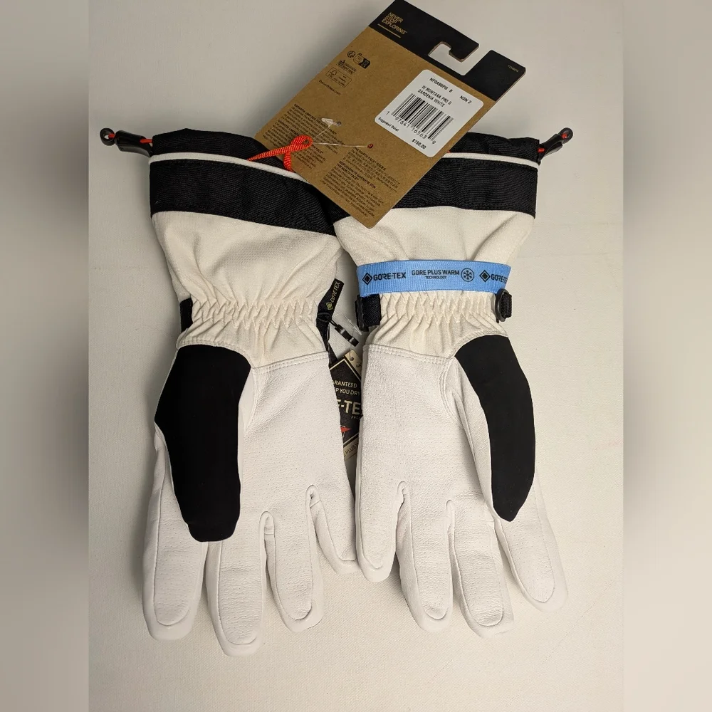 New THE NORTH FACE Women's Montana Pro Ski Gloves Size S Gardenia White Warmest - Picture 5 of 11